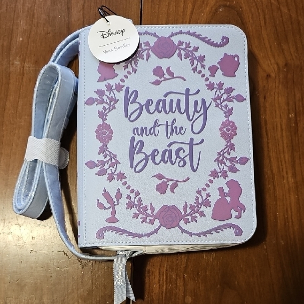 Disney Beauty and the Beast Lavender and Sky Crossbody Bag